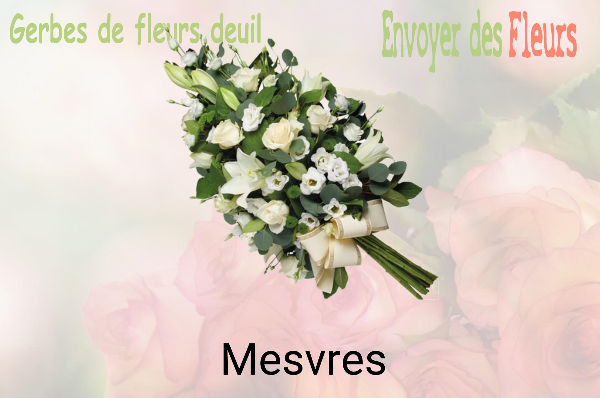 Gerbe de fleurs de deuil livrée à Mesvres
